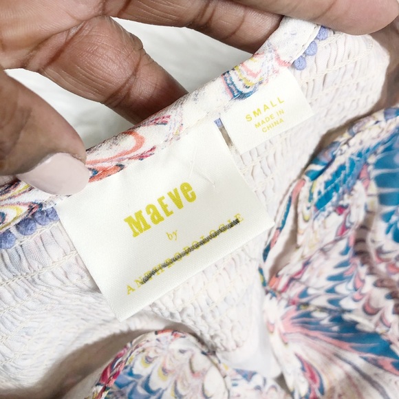 🆕 Anthropologie Maeve Jessa Peasant Blouse Small - Picture 4 of 6